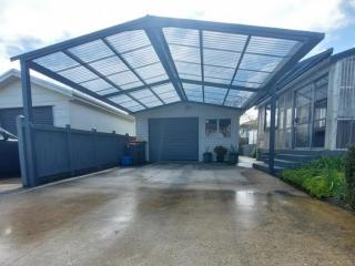 Elegant gable awning providing shade
